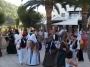 A courtship folk dance on an Ibiza beach Cala san Vicente.