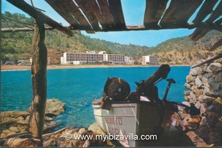 Cala san Vicente beach of Ibiza taken in 1969.