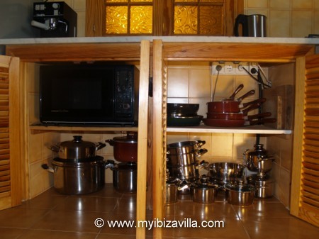 new cooking utensils of your villa Ibiza