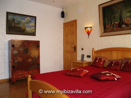 De Romantische kamer van de vakantie woning Ibiza.
