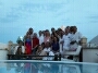 Ibiza villa Norwegian birthday party group photo at jacuzzi