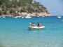Ibiza zodiac rental 20hp at the right side of the beach Cala san Vicente