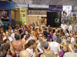 Space Ibiza disco in the daytime 