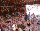 tea room at the hippy market in Ibiza