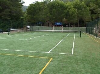 Tennis court near Ibiza villa to rent